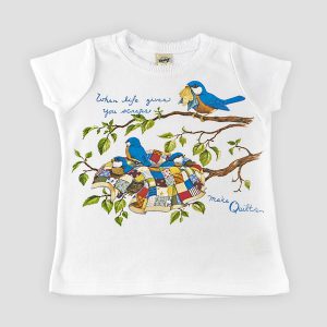 t-shirt bambina con stampa uccellini