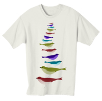 t-shirt bianca con stampa natural piramide