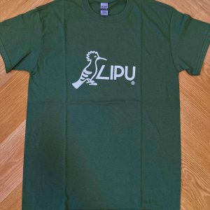 t-shirt unisex verde con stampa logo lipu