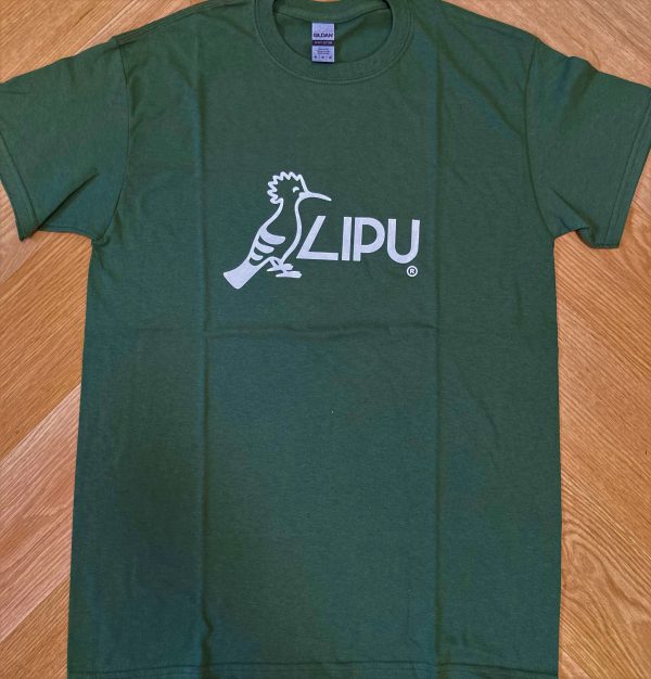 t-shirt unisex verde con stampa logo lipu