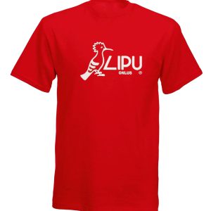 tshirt unisex rossa con stampa logo lipu