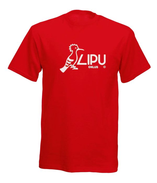 tshirt unisex rossa con stampa logo lipu