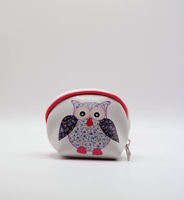 zip rosa gufo bianco