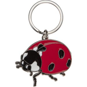 portachiavi metallo coccinella